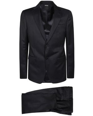ZEGNA Single Breasted Suits - Noir