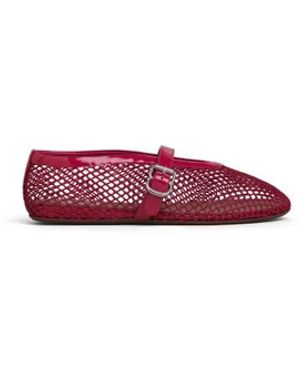 Alaïa Ballerinas Aus Netzstoff - Rot
