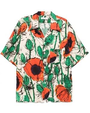 Wales Bonner Short Sleeve Shirts - Green