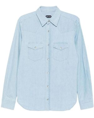 Tom Ford Denim Shirts - Blue