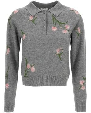 Erdem Tops ,Grijs ,Wol Polo-Stijl Gebreid