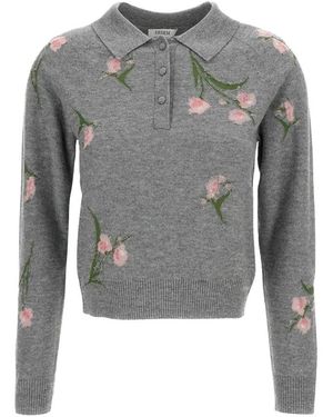 Erdem Tops ,Grijs ,Wol Polo-Stijl Gebreid