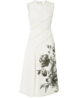Erdem Kleedjes ,Wit ,Mouwloze Bloemenjurk