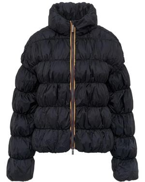 K-Way Jassen ,Blauw ,Leer Frayn Maxi Ruffles - Zwart