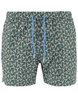 Mc2 Saint Barth Badehose Mit Hummerdruck - Grün