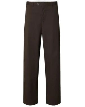 SELECTED Wide Trousers - Negro