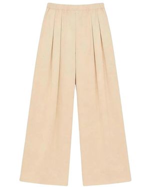 Marc Ellis Wide Trousers - Natural
