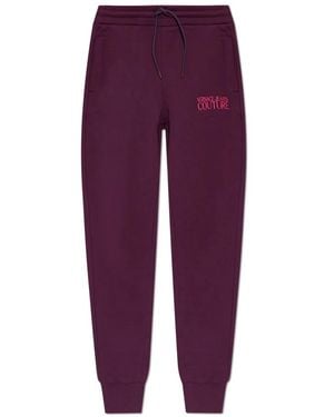 Versace Jeans Couture Sweatpants Mit Gesticktem Logo - Lila