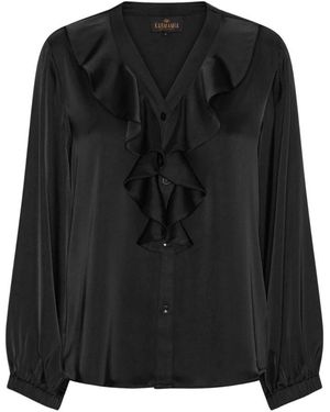Karmamia Overhemden ,Zwart ,Polyester Ines Blouse