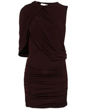 Magda Butrym Asymmetrisches Mini-Kleid Mit Drapierung - Braun