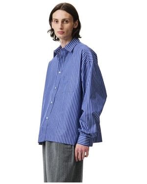 Adnym Atelier Oversized Klassisches Herrenhemd - Blau