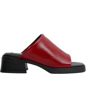 Miista Heeled Mules - Rojo