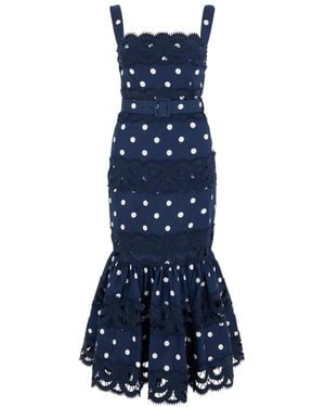 Self-Portrait Midi Dresses - Blue