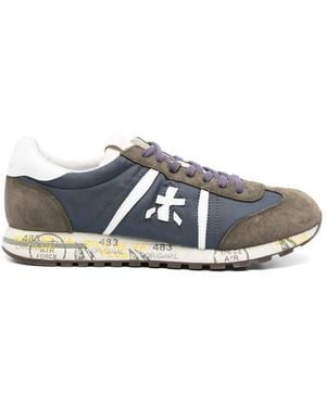 Premiata Lucy Nylon Und Wildleder Sneakers - Blau