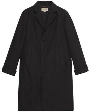 Gucci Single-Breasted Coats - Negro