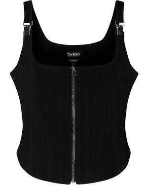 Tom Ford Sleeveless Tops - Black