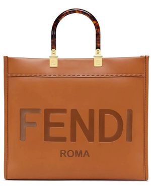 Fendi Tote Bags - Brown