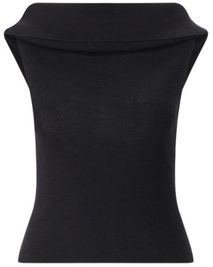Almala Sleeveless Tops - Nero