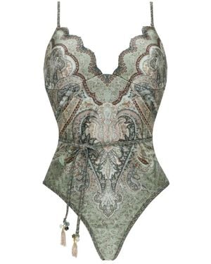 Zimmermann Badmode ,Veelkleurig ,One-Piece - Groen