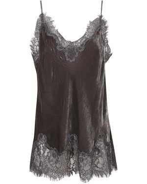 Gold Hawk Sleeveless Tops - Brown