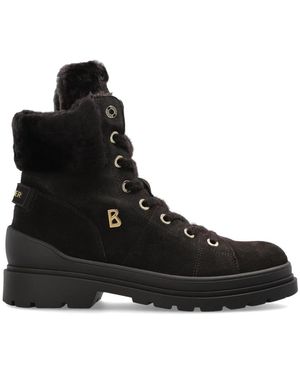 Bogner Schoenen ,Bruin ,Suède St. Moritz Suède Enkellaarsjes - Zwart