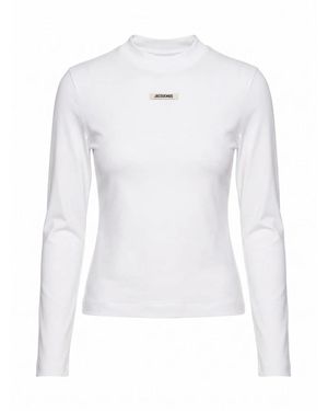 Jacquemus Le T-Shirt Gros Grain Ml - Wit