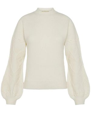 Momoní Round-Neck Knitwear - Blanc