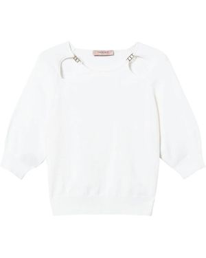 Twinset Round-Neck Knitwear - Bianco