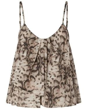 Pinko Tops ,Katoen Udine Top - Bruin