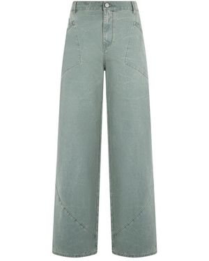 Alberta Ferretti Wide Jeans - Verde