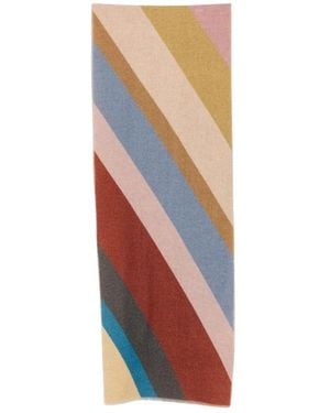 Paul Smith Accessoires ,Veelkleurig ,Sjaal Met Diagonale Strepen - Blauw