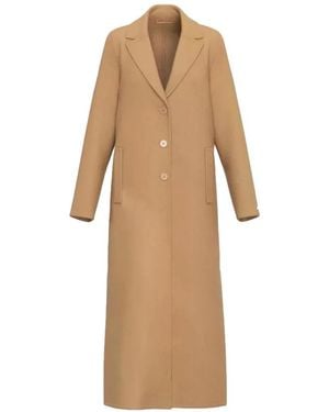 Marella Single-Breasted Coats - Natural
