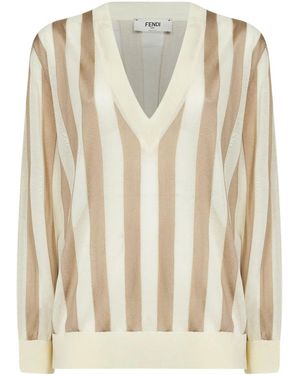 Fendi Sweaters - Naturel