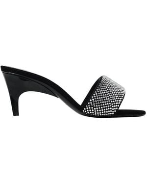 The Attico Heeled Mules - Black