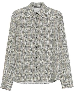 Ermanno Scervino Overhemden ,Veelkleurig ,Camisa - Grijs