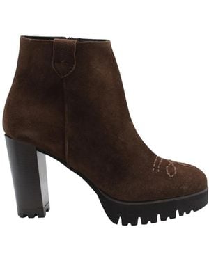 Luca Grossi Heeled Boots - Brown