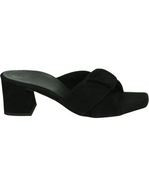 Paul Green Heeled Mules - Zwart