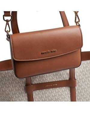 Michael Kors 2-In-1 Tote Bag Jet Set Travel Large Set Handbag And Shoulder Bag 35S6Gtvt3B - Brown