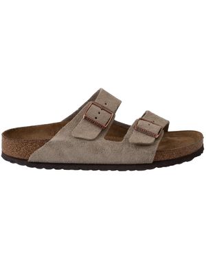 Birkenstock Schoenen ,Grijs ,Leer Arizona Bs Narrow Fit - Bruin