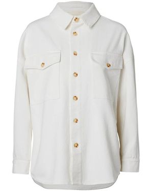 Wakakuu Icons Denim Jas Voor Stijlvolle Outfits - Wit