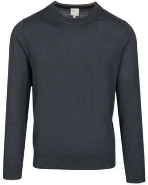 Paul Smith Merino-Woll Pullover Mit Rundhalsausschnitt - Blau