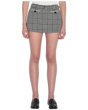 Self-Portrait Houndstooth Skort - Blauw