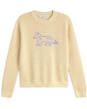 Maison Kitsuné Round-Neck Knitwear - Neutro