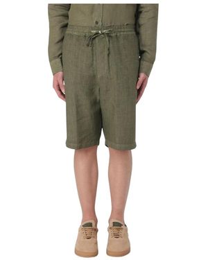 120% Lino Casual Shorts - Green