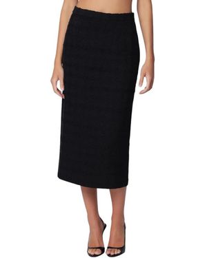 Alessandra Rich Check Tweed Bouclé Rok - Zwart
