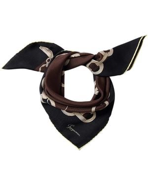 Jacquemus Accessoires ,Bruin ,Le Foulard Pampille - Zwart