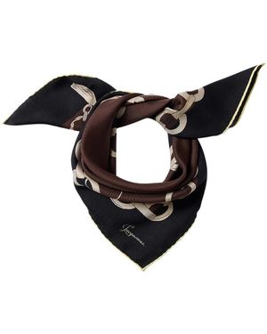 Jacquemus Silk Scarves - Black
