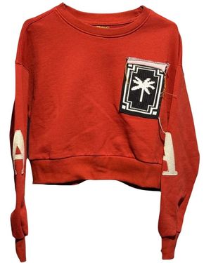 Al Ain Truien & Vesten ,Oranje ,Katoen Baksteen Crop Sweatshirt Ss 24 Collectie - Rood