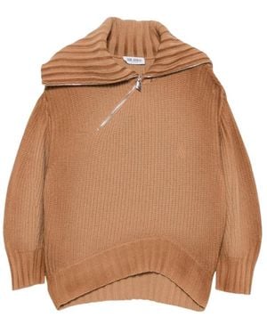 The Attico Round-Neck Knitwear - Marron