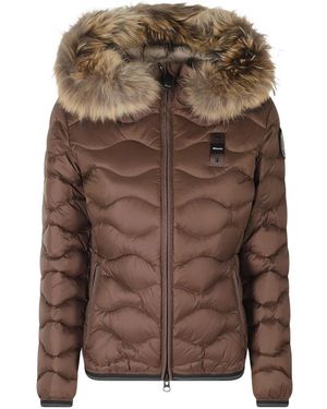 Blauer Winter Jackets - Marrón